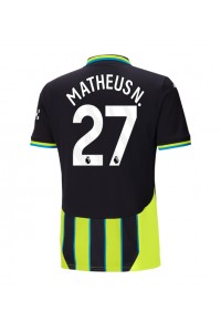 Manchester City Matheus Nunes #27 Jalkapallovaatteet Vieraspaita 2024-25 Lyhythihainen